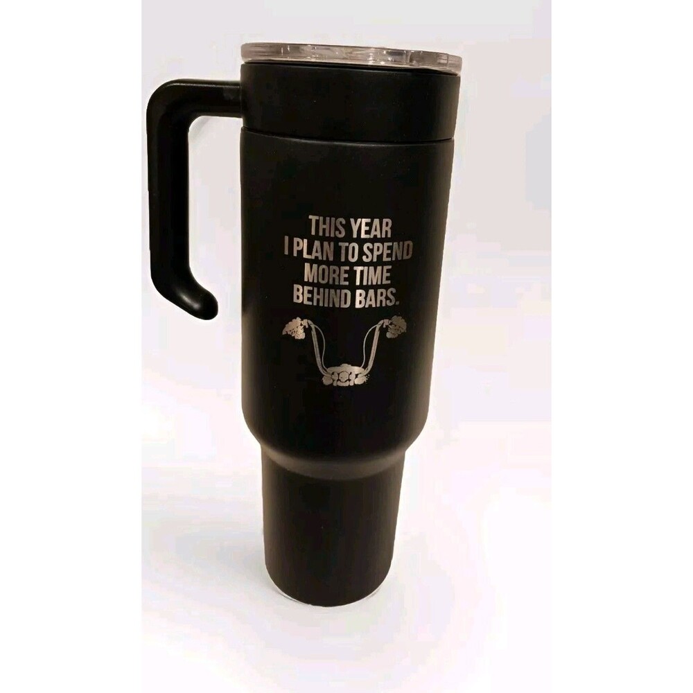 Harley Davidson Stainless 40 Oz Tumbler- "I plan To Spend More Time Behind Bars"